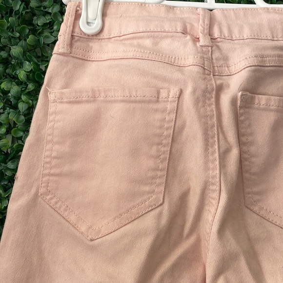 Blush Pink Ultra High Rise Denim Skinny Jean Size 0-1 with Pockets - Picture 5 of 7